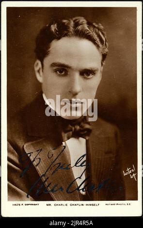 Charlie Chaplin Postkarte (ca. 1910) Stockfoto