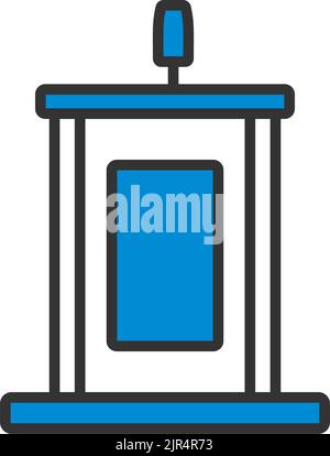 Symbol Für Zeugenstand. Editierbare Fett Formatigte Kontur Mit Farbfüllungsdesign. Vektorgrafik. Stock Vektor