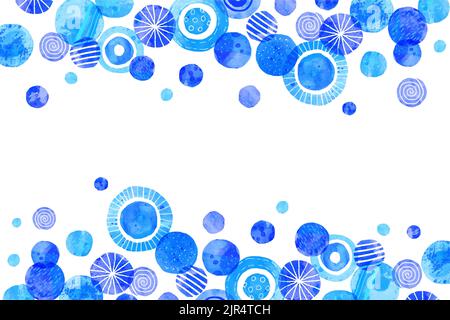 Aquarell blaue Punkte Hintergrund Vektor-Illustration Stock Vektor