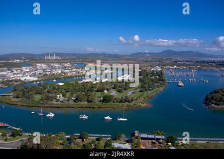 Luftaufnahme des Yachthafens Gladstone Queensland Australien Stockfoto