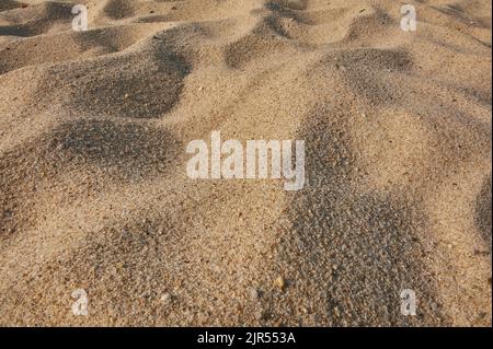 Sand Textur von Sardinien Strand in makroaufnahme. Stockfoto