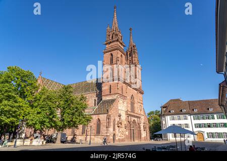 Das Basler Münster in Basel, Schweiz, Europa | das Basler Münster in Basel, Schweiz, Europa Stockfoto