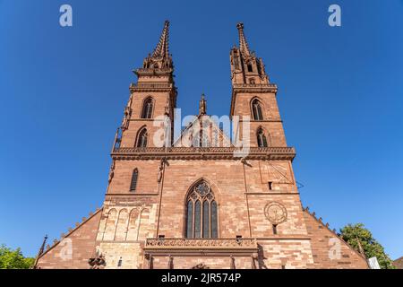 Das Basler Münster in Basel, Schweiz, Europa | das Basler Münster in Basel, Schweiz, Europa Stockfoto