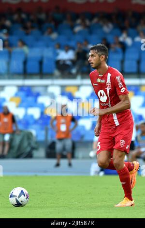 Neapel, Italien. 21. August 2022. Ranocchia Andrea (Monza) während SSC Napoli gegen AC Monza, italienische Fußballserie A Spiel in Neapel, Italien, August 21 2022 Quelle: Independent Photo Agency/Alamy Live News Stockfoto