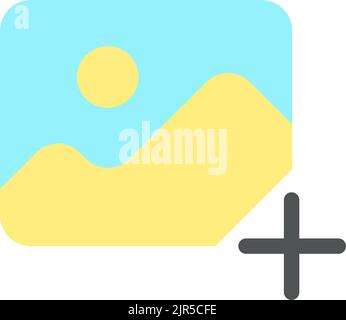 UI-Symbol für flache Bildfarbe hinzufügen Stock Vektor