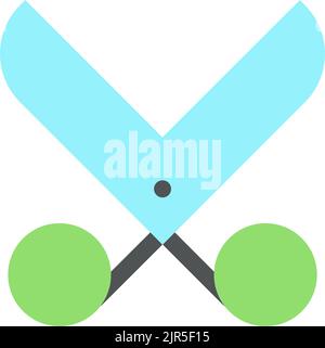 Symbol für die benutzeroberfläche der Schere mit flacher Farbe Stock Vektor