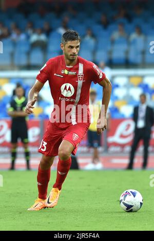 Diego Armando Maradona Stadium, Neapel, Italien, 21. August 2022, Ranocchia Andrea (Monza) während der SSC Napoli gegen AC Monza - italienische Fußball-Serie A matc Stockfoto