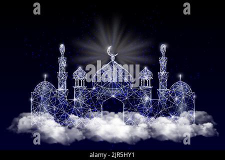 Islamische Moschee Vektor geometrische polygonale Kunst Hintergrund Stock Vektor