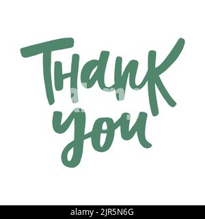 Vielen Dank - handgeschriebenes Zitat. Moderne Kalligraphie Illustration für Plakate, Karten, etc. Stock Vektor