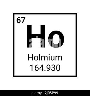 Holmium Periodensystem Element Chemie Symbol Vektor Wissenschaft Atomsymbol. Stock Vektor