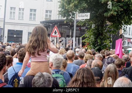 Feier zur Umbenennung des Heinrichplatzes am Rio-Reiser-Platz in Berlin-Kreuzberg. Nachrichten, Aktuelles, Stockfoto