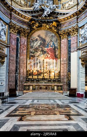 Die Pfarrkirche von Chiesa di Santa Maria in Portico in Campitelli, Rom, Italien. Stockfoto