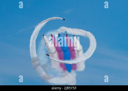 RAF Red Arrows Tornado-Manöver Stockfoto