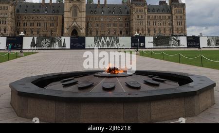 Centennial Flame auf Parliament Hill, Ottawa Stockfoto