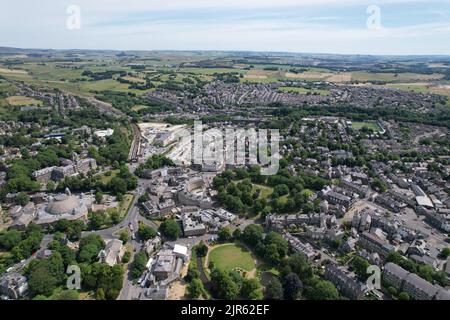 Buxton Stadt Derbyshire Peak District UK Drohne Luftaufnahme Stockfoto