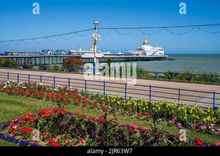 Eastbourne Pier und Promenade, Eastbourne, East Sussex, England, Großbritannien Stockfoto