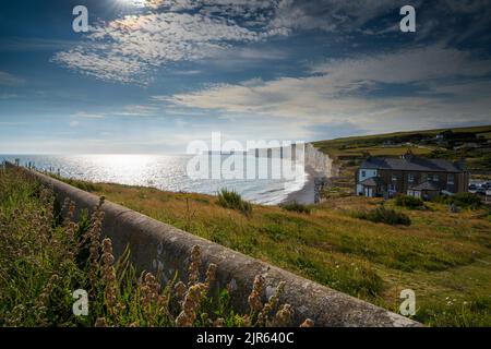 The Seven Sisters at Birling Gap on the South Downs National Park, Eastbourne, East Sussex, England, Großbritannien, Gb Stockfoto