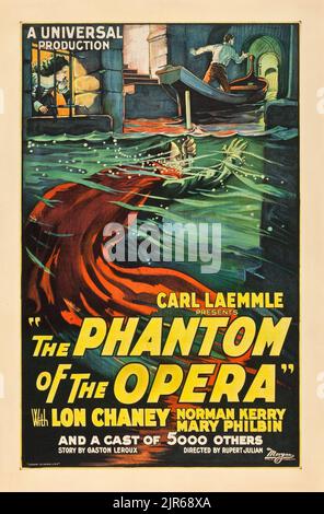 Carl Laemmle - Vintage Filmposter - das Phantom der Oper feat Lon Chaney (Universal, 1925) Stockfoto