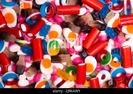 Leckere Mischung aus Gelee bunte Süßigkeiten. Köstliche Marmelade. Stockfoto
