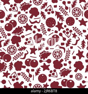 Gesunde Bio-Lebensmittel nahtloses Muster. Obst und Gemüse, Brokkoli, Beeren verzieren Dekorationsstruktur. Vektorkarten-Druck. Stock-Bild Stock Vektor