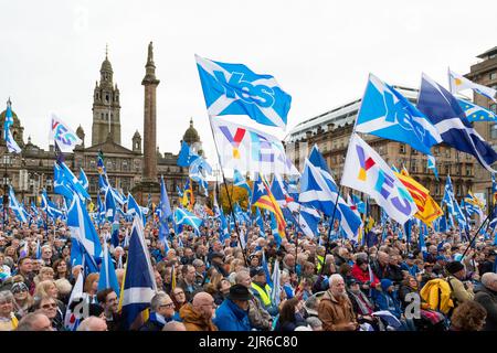 Scottish Independence - Independence Rally indyref 2020 in George Square, Glasgow Schottland November 2. 2019 Stockfoto