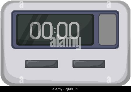 Minute Küche Timer Uhr Cartoon Vektor Illustration Stock Vektor