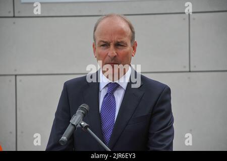 Bantry, Co Cork. Irland. 22.. August 2022. Heute Morgen eröffnete Taoiseach Micheál Martin eine neue Einheit im Bantry General Hospital. Kredit: Karlis Dzjamko/ Alamy Live Nachrichten Stockfoto