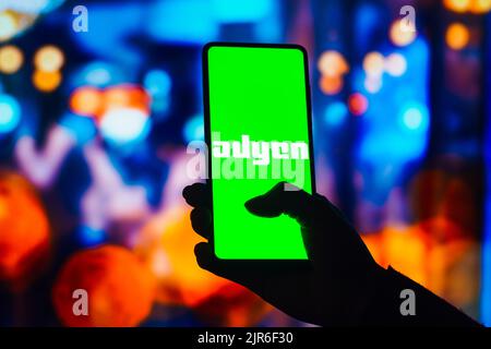 Brasilien. 22. August 2022. In dieser Abbildung wird das Adyen-Logo auf einem Smartphone-Bildschirm angezeigt. (Bild: © Rafael Henrique/SOPA Images via ZUMA Press Wire) Stockfoto