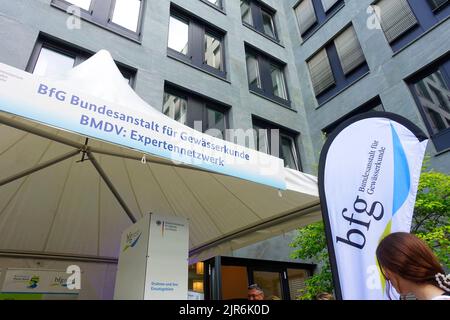 Tag der offenen Tür der Ministerien in Berlin, 2022. August,Bundesanstalt für Gewässerkunde, Bundesanstalt für Hydrologie Stockfoto