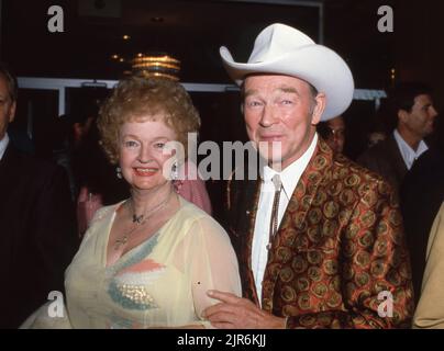 Roy Rogers und Dale Evans um die 1980er Jahre Credit: Ralph Dominguez/MediaPunch Stockfoto