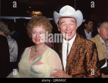 Roy Rogers und Dale Evans um die 1980er Jahre Credit: Ralph Dominguez/MediaPunch Stockfoto