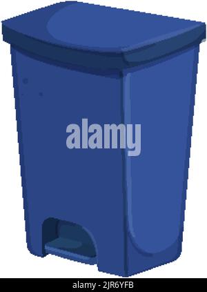 Container Mülleimer Müll Karikatur. Container Mülleimer Müll Zeichen. Isolierte Symbol Vektor Illustration Stock Vektor