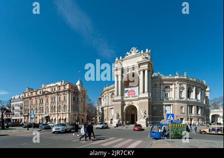 Blick auf das Odessa National Academic Theatre of Opera and Ballet in Odesa Ukraine Stockfoto