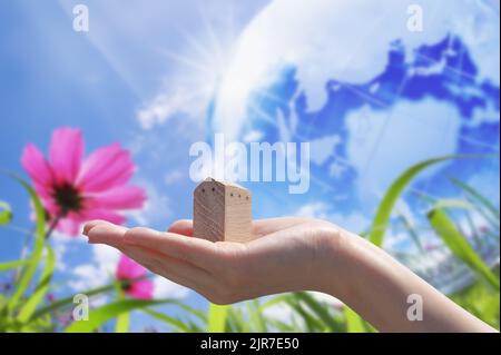 Umweltfreundliches Öko-Haus Stockfoto