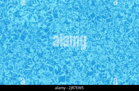 Nahaufnahme der entsätteten transparenten, ruhigen Wasseroberfläche mit Spritzern und Blasen. Trendige abstrakte Natur Hintergrund Stockfoto
