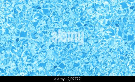 Nahaufnahme der entsätteten transparenten, ruhigen Wasseroberfläche mit Spritzern und Blasen. Trendige abstrakte Natur Hintergrund Stockfoto