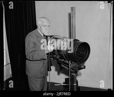 Schwarz-Weiß-Fotografie des amerikanischen Fotografen William Henry Jackson als älterer Mann ca. 1939 Stockfoto