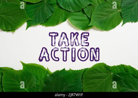 Schreiben mit Text Maßnahmen ergreifen. Konzept, das bedeutet, das zu unterstützen, was Sie sagen, nicht nur Worte, sondern durch Beweise wichtige Informationen, auf denen geschrieben wurde Stockfoto