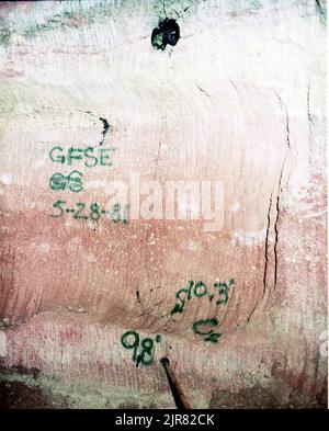 Nicht definiert. 1972 - 2012. Energieministerium. National Nuclear Security Administration. Fotos im Zusammenhang mit Atomwaffentests auf dem Testgelände in Nevada. Stockfoto