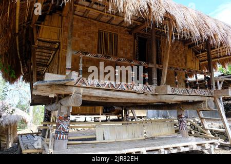 Indonesia Alor Island - traditionelle Häuser Stockfoto