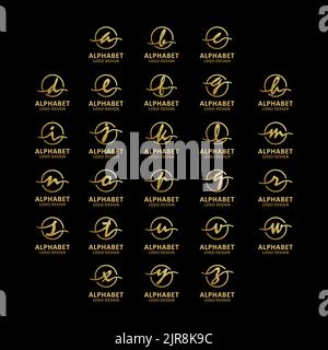 Luxus die Buchstaben A-Z Logo Design Stock Vektor