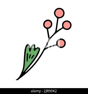 Farbenfrohe, helle Blume. Vektorgrafik im handgezeichneten Stil Stock Vektor
