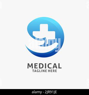 Logo-Design für die medizinische Versorgung Stock Vektor