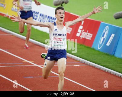 Yann Schrub aus Frankreich Bronzemedaille während der Leichtathletik, Männer 10 000m bei den Europameisterschaften München 2022 am 21. August 2022 in München, Deutschland - Foto Laurent Lairys / DPPI Stockfoto