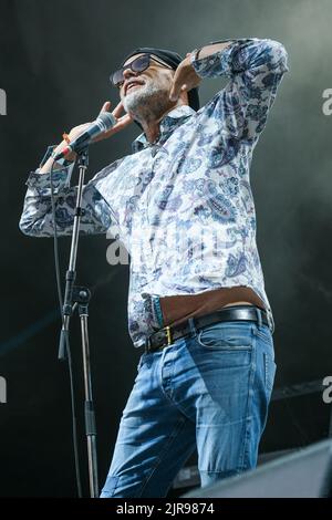 Gary Christian von The Christians tritt beim Weyfest Festival, Tilford, England, Großbritannien, auf. 19. August 2022 Stockfoto