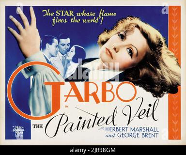 Greta Garbo, Vintage Filmplakat - The Painted Veil (MGM, 1934) Stockfoto