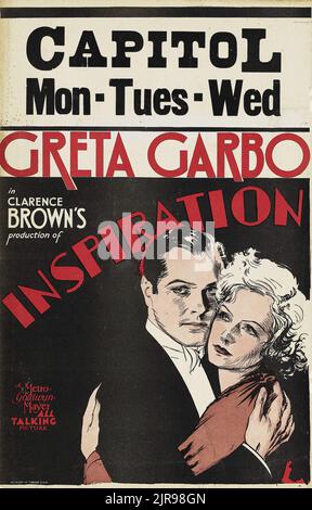 Inspiration (MGM, 1931). Fensterkarte - Greta Garbo Stockfoto