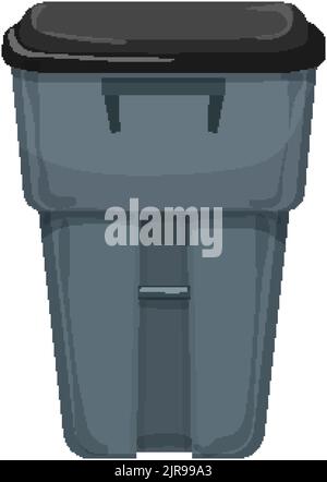 Box Mülleimer Müll Cartoon Vektorgrafik Stock Vektor