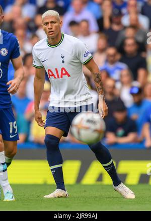 14 Aug 2022 - Chelsea gegen Tottenham Hotspur - Premier League - Stamford Bridge Tottenham Hotspur's Richarlison während des Spiels der Premier League in Stamford Bridge, London. Picture : Mark Pain / Alamy Live News Stockfoto