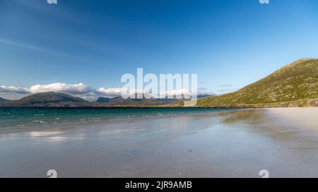 Luskentire Dream Beach, Sound of Taransay, Harris, Isle of Harris, Hebrides, Äußere Hebriden, Westliche Inseln, Schottland, Vereinigtes Königreich, Großbritannien Stockfoto